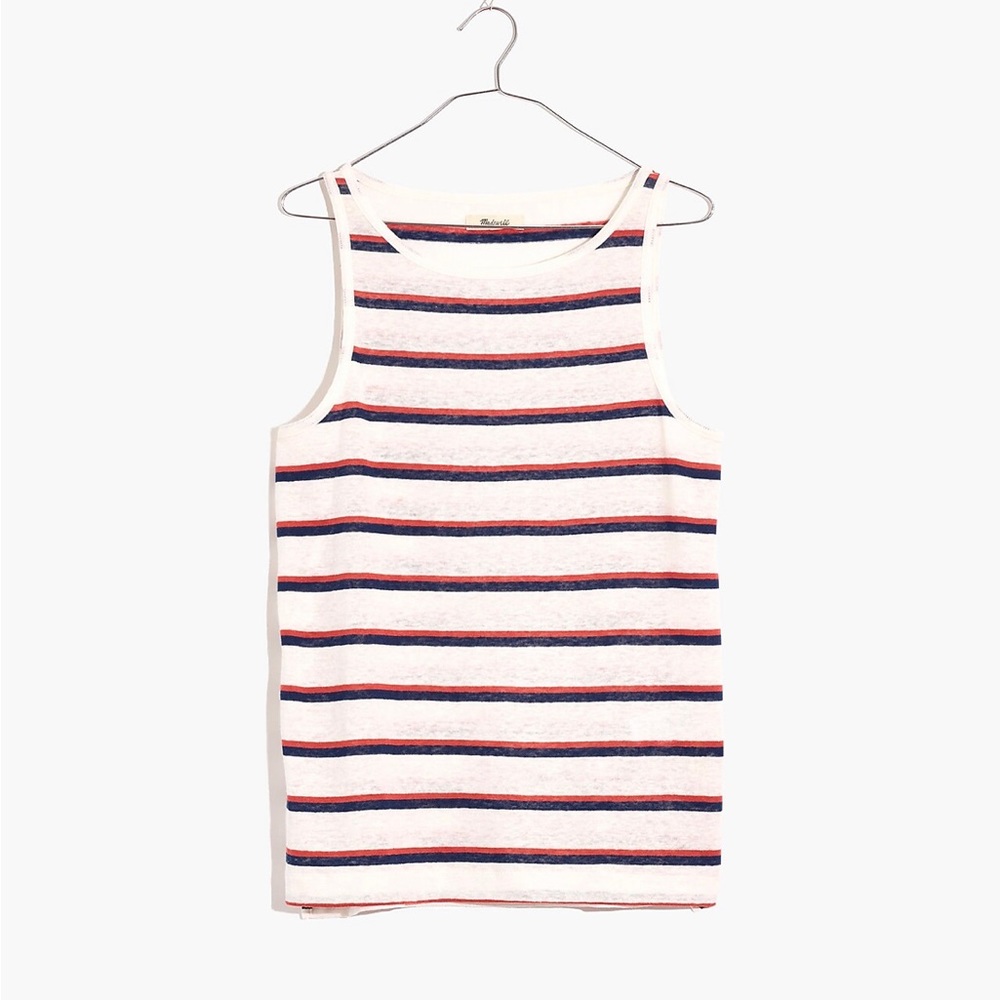 Madewell Linen Tank Stripe